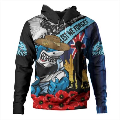 Cronulla-Sutherland Sharks Hoodie United In Spirit Anzac Day Tribute