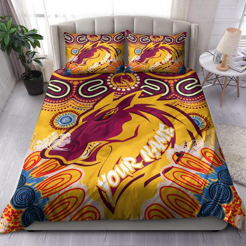 Brisbane Broncos Custom Bedding Set - Indigenous Super Bronxnation Bedding Set Brisbane Broncos Custom Bedding Set - Indigenous Super Bronxnation Bedding Set