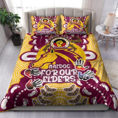 Brisbane Broncos Naidoc Week Custom Bedding Set - Traditional Custodians Brisbane Broncos NAIDOC Week Celebrations