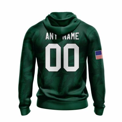 NFL New York Jets Custom Name Number Green Pullover Hoodie