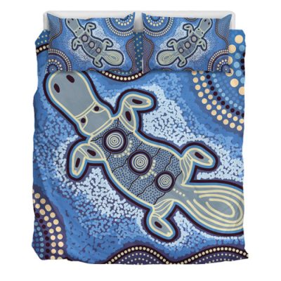 Australia Aboriginal Bedding Set - Platypus Aboriginal Dot Painting
 Bedding Set