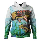 Australia Aboriginal Hoodie - Dugong Aboriginal Artwork With Mother And Baby
 Hoodie