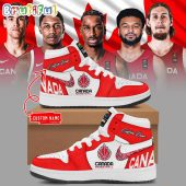 Canada Men?s Basketball FIBA 2024 Air Jordan 1 Hightop Shoes