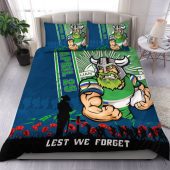 Canberra Raiders Bedding Set Anzac Day Lest We Forget Strong Fighting Spirit