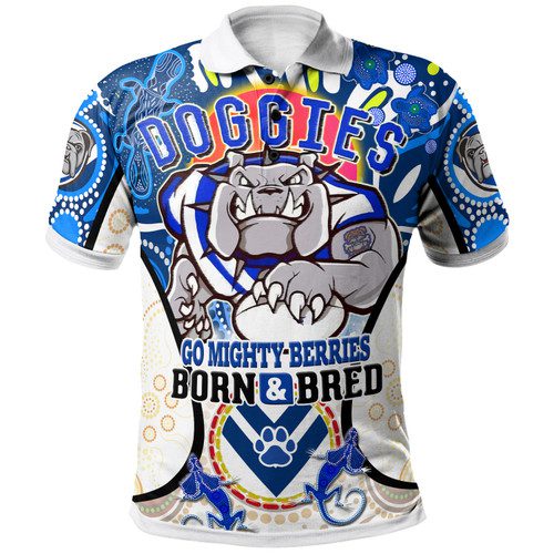 Canterbury-Bankstown Bulldogs Custom Polo Shirt - Go Mighty Berries Personalized Name And Number Indigenous Polo Shirt