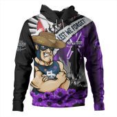 Carlton Hoodie ANZAC Day Honor Purple Valor And Spirit