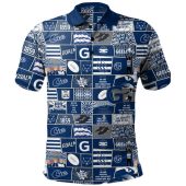Geelong Cats Polo Shirt Legacy Of The Pride Comic Style
