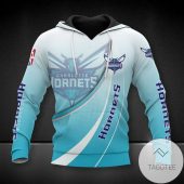 NBA Charlotte Hornets Teal Gradient Curvers Pullover Hoodie V2