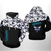 NBA Charlotte Hornets Black Camo Pullover Hoodie