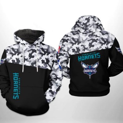 NBA Charlotte Hornets Black Camo Pullover Hoodie