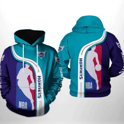 NBA Charlotte Hornets Black Teal Highway Pullover Hoodie