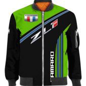 Chevrolet Camaro ZL1 Green Black Bomber Jacket
