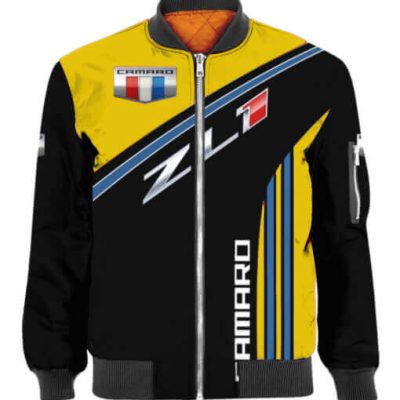 Chevrolet Camaro ZL1 Yellow Black Bomber Jacket