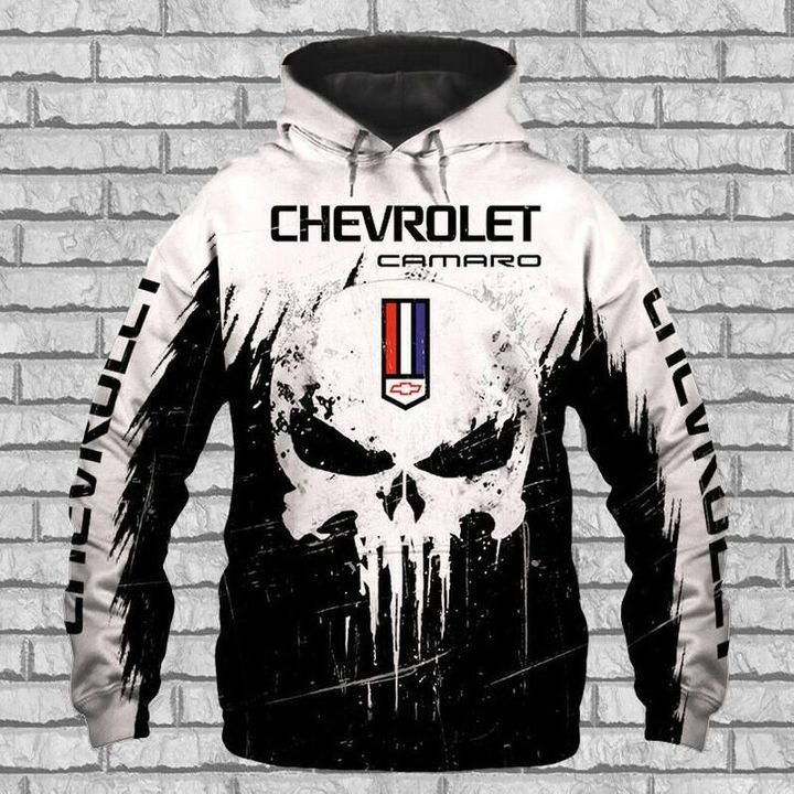 Chevrolet Camaro Punisher Skull Pullover Hoodie Chevrolet Camaro Punisher Skull Pullover Hoodie