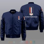 Chevrolet Camaro Simple Style Dark Blue Bomber Jacket