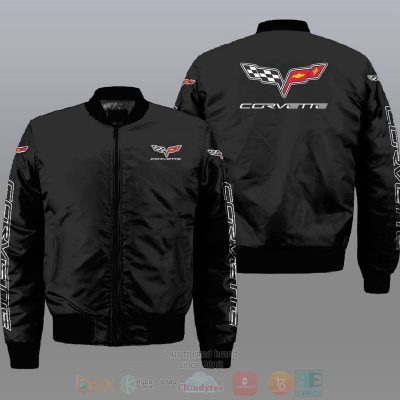 Chevrolet Corvette Simple Style Black Bomber Jacket