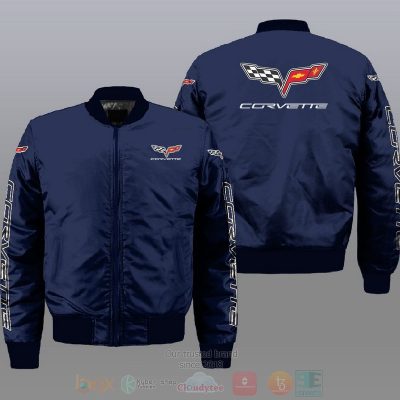 Chevrolet Corvette Simple Style Blue Bomber Jacket