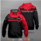 Chevrolet Corvette Red Black Pullover Hoodie V2