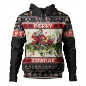 Australia Hoodie Fishing Santa Ugly Christmas
