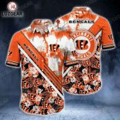 NFL Cincinnati Bengals Orange White Hawaiian Shirt