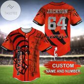 NFL Cincinnati Bengals Custom Name Number Orange Baseball Jersey V2