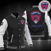 Clermont Foot 63 Black White Logo Baseball Jacket