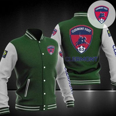 Clermont Foot 63 Green White Logo Baseball Jacket