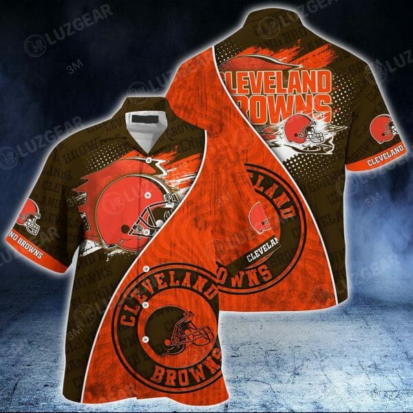 NFL Cleveland Browns Orange Hawaiian Shirt V2 NFL Cleveland Browns Orange Hawaiian Shirt V2