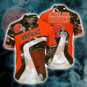 NFL Cleveland Browns Orange Hawaiian Shirt