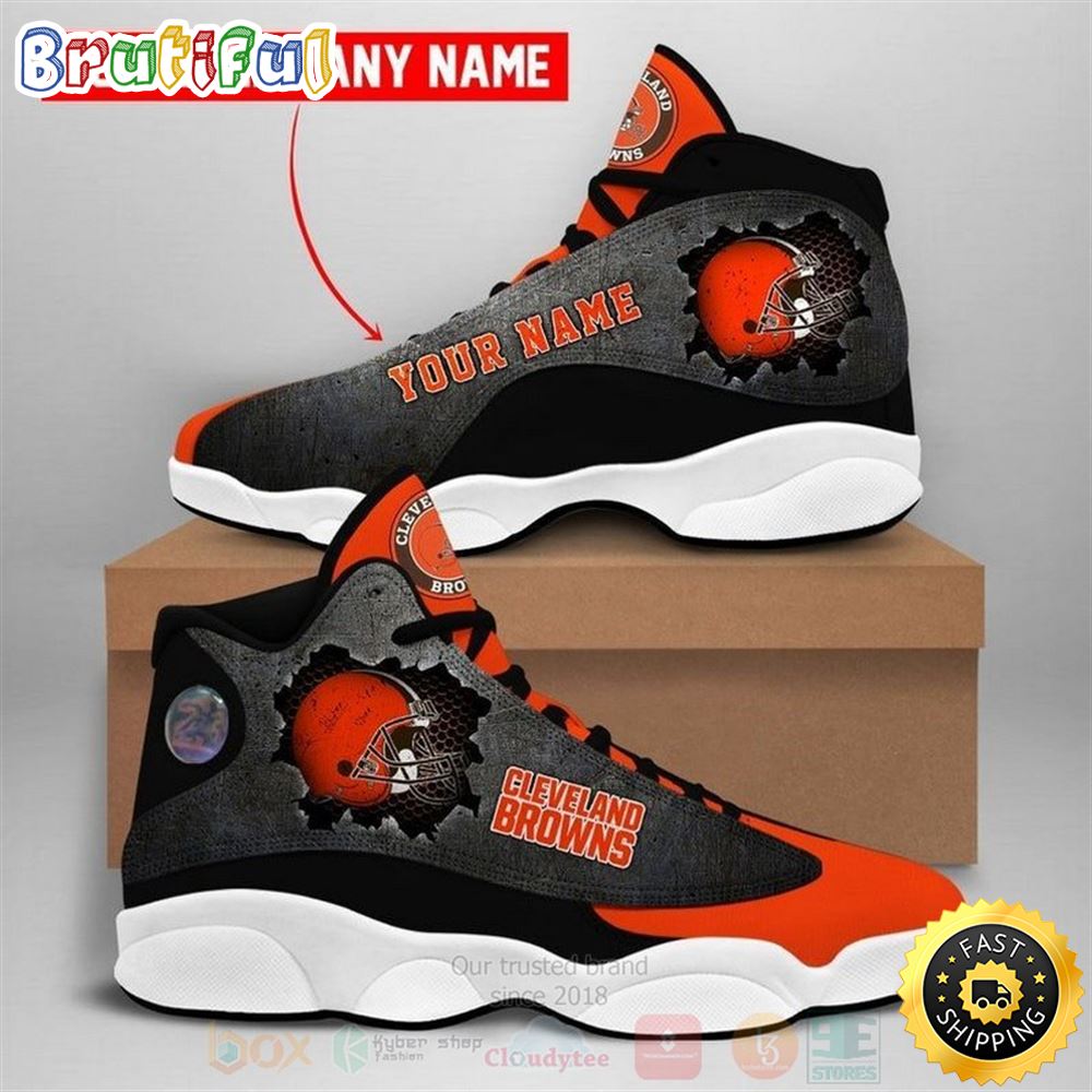 Cleveland Browns Nfl Custom Name Air Jordan 13 Shoes Cleveland Browns Nfl Custom Name Air Jordan 13 Shoes