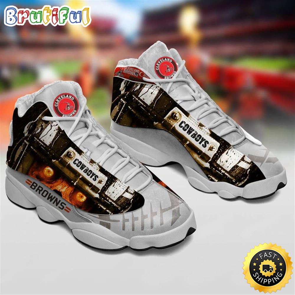 Cleveland Browns Nfl Ver 5 Air Jordan 13 Sneaker Cleveland Browns Nfl Ver 5 Air Jordan 13 Sneaker
