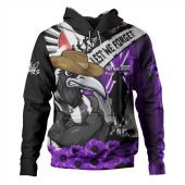 Collingwood Hoodie ANZAC Day Honor Purple Valor And Spirit