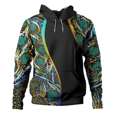Australia Aboriginal Custom Hoodie - Color Dot Dreamtime Hoodie