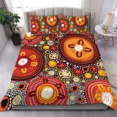 Australia Aboriginal Bedding Set - Colorful Dot Art Inspired By Aboriginal Culture Bedding Set