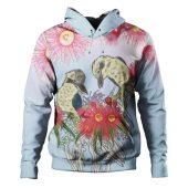Australia Kookaburra Hoodie - Couple Kookaburra With Eucalyptus Flower Art Hoodie
