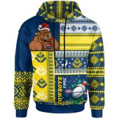 North Queensland Cowboys Christmas Hoodie - Custom Cowboys Merry Christmas With Snowflake Pattern Hoodie