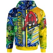 North Queensland Cowboys Hoodie - Custom North Queensland Cowboys Logo Aboriginal Inspired Indigenous Sport Style Hoodie