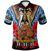 North Queensland Cowboys Polo Shirt - Custom Remembrance Day Pause To Remember Polo Shirt