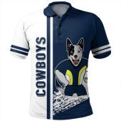 North Queensland Cowboys Polo Shirt - North Queensland Cowboys Mascot Quater Style