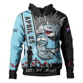 Cronulla-Sutherland Sharks Hoodie Anzac Day Lest We Forget Strong Fighting Spirit