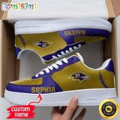 Custom NFL Baltimore Ravens Air Force 1 Shoes Fashionable Air Force 1