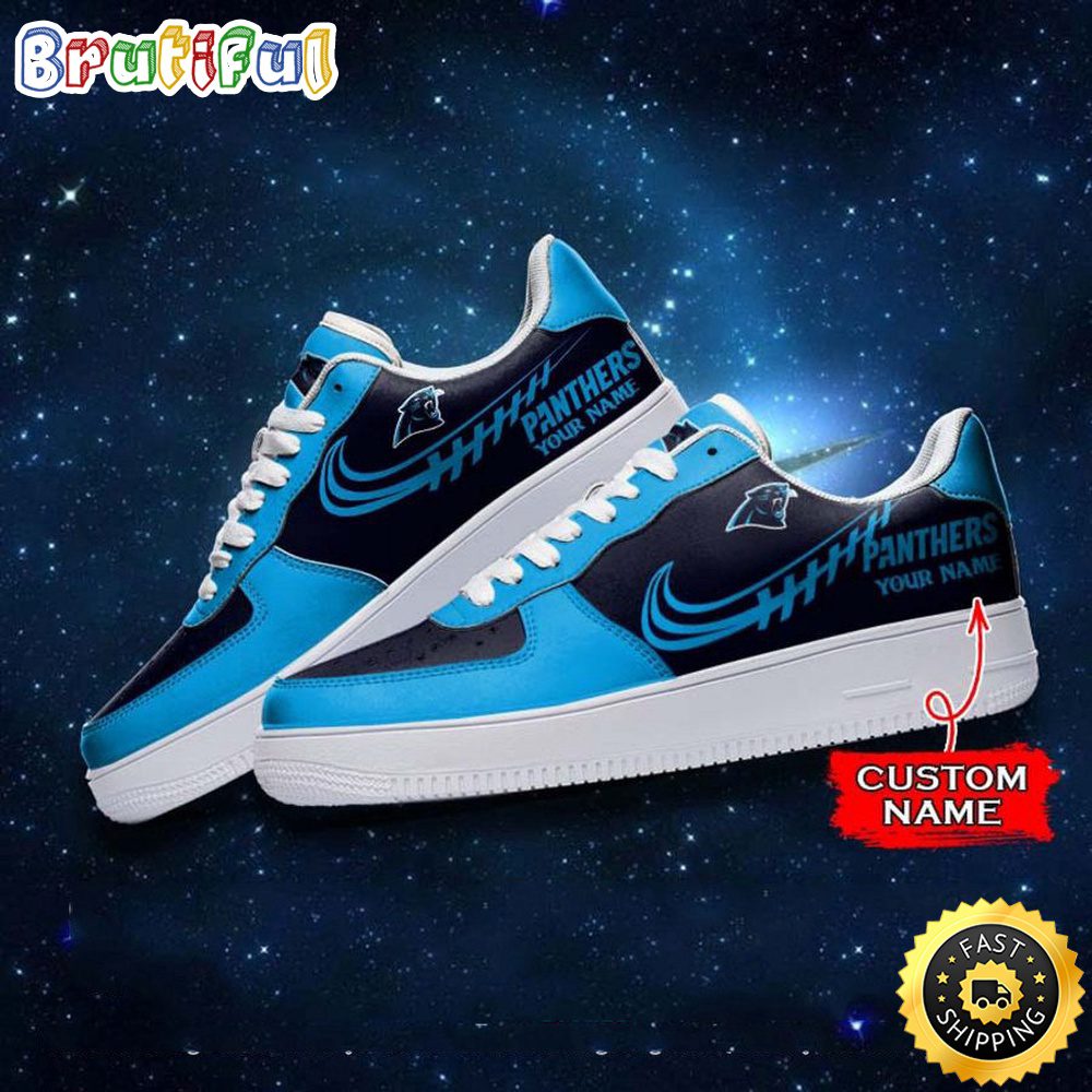 Custom NFL Carolina Panthers Air Force 1 Shoes Sneaker Football Shoes For Sport Fans Custom NFL Carolina Panthers Air Force 1 Shoes Sneaker Football Shoes For Sport Fans