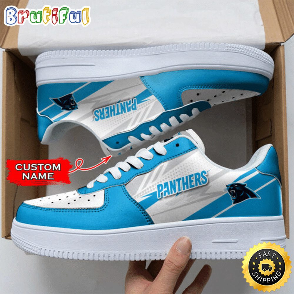 Custom NFL Carolina Panthers Air Force 1 Shoes Sports Sneaker For Fans Custom NFL Carolina Panthers Air Force 1 Shoes Sports Sneaker For Fans