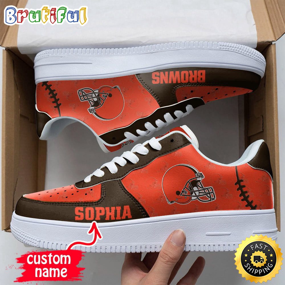 Custom NFL Cleveland Browns Air Force 1 Shoes Fashionable Air Force 1 Custom NFL Cleveland Browns Air Force 1 Shoes Fashionable Air Force 1