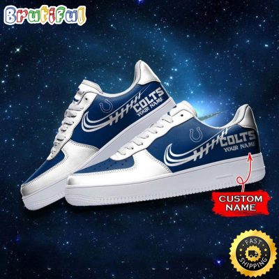 Custom NFL Indianapolis Colts Air Force 1 Shoes Sneaker Football Shoes For Sport Fans