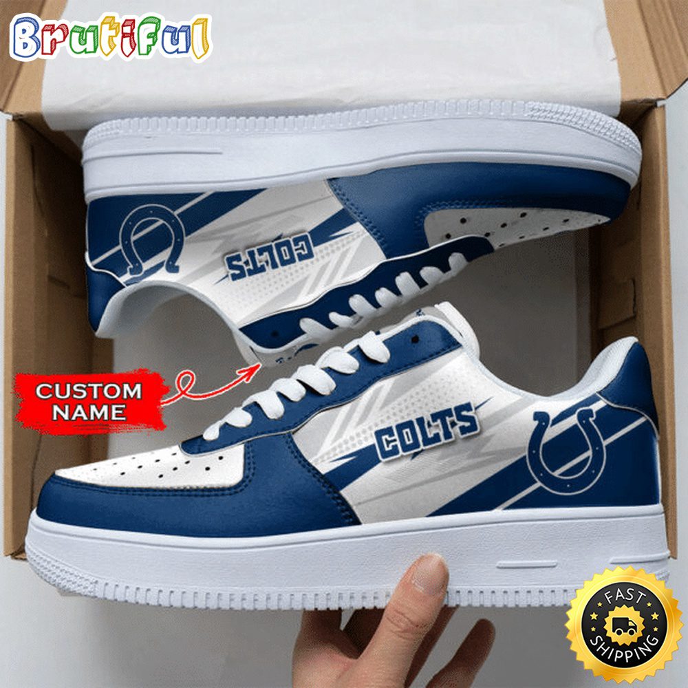 Custom NFL Indianapolis Colts Air Force 1 Shoes Sports Sneaker For Fans Custom NFL Indianapolis Colts Air Force 1 Shoes Sports Sneaker For Fans