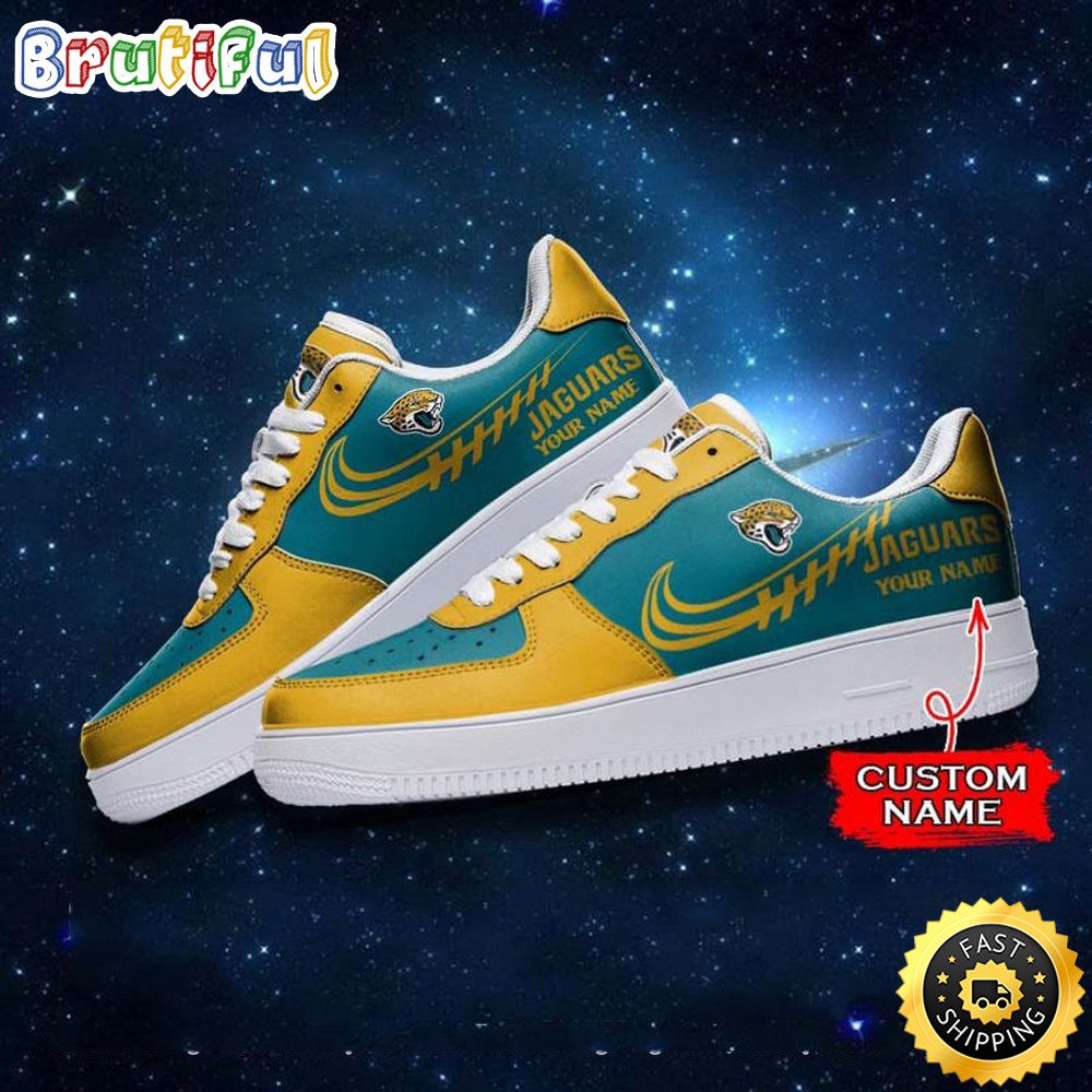 Custom NFL Jacksonville Jaguars Air Force 1 Shoes Sneaker Football Shoes For Sport Fans Custom NFL Jacksonville Jaguars Air Force 1 Shoes Sneaker Football Shoes For Sport Fans