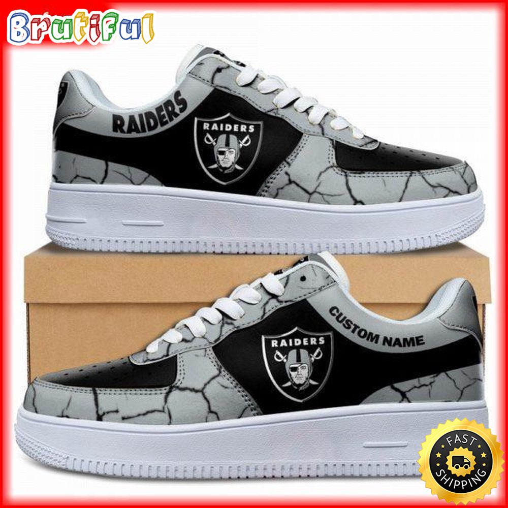 Custom NFL Las Vegas Raiders Air Force 1 Shoes Sneaker Football Shoes For Fans Custom NFL Las Vegas Raiders Air Force 1 Shoes Sneaker Football Shoes For Fans
