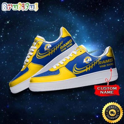 Custom NFL Los Angeles Rams Air Force 1 Shoes Sneaker Football Shoes For Sport Fans