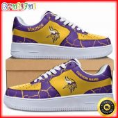 Custom NFL Minnesota Vikings Air Force 1 Shoes Sneaker Football Shoes For Fans